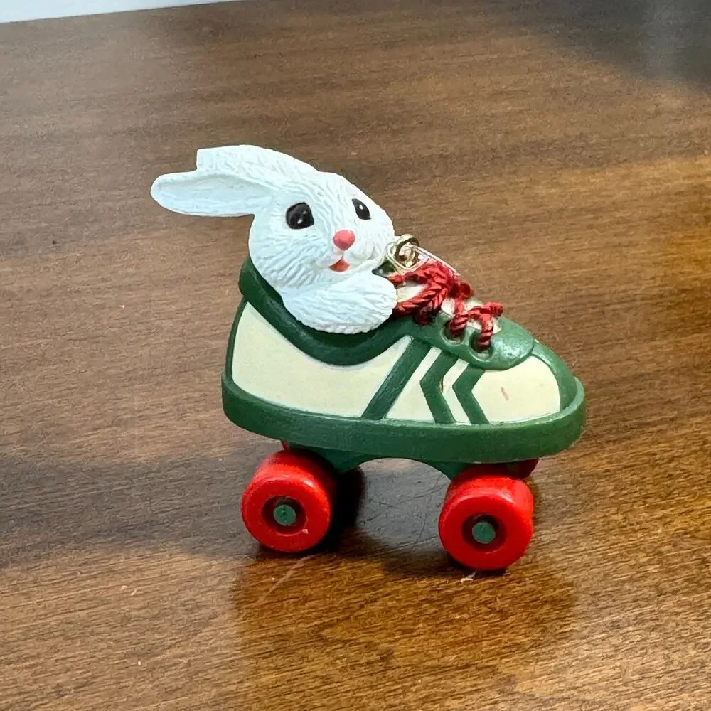 Hallmark Keepsake Ornament Roller Skating Rabbit Collectible Toy 1984 Vintage